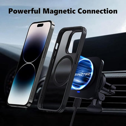 15W Magsafe Car Mount Charger, Magnetic Phone Holder - Image 2