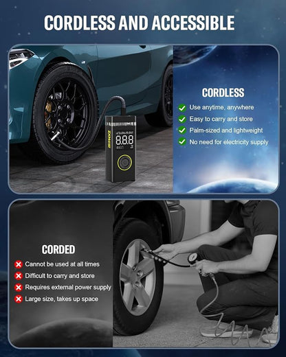 Tire Inflator Portable Air Compressor, 200PSI 20000mAh Pump - Image 4