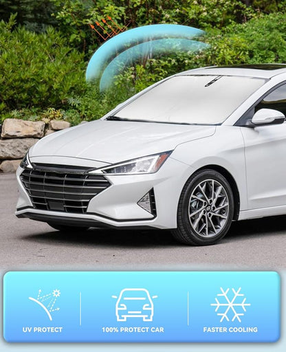 Sun Shade for Elantra Windshield Sunshades for Hyundai Elantra 2017-2019 2020 - Image 5