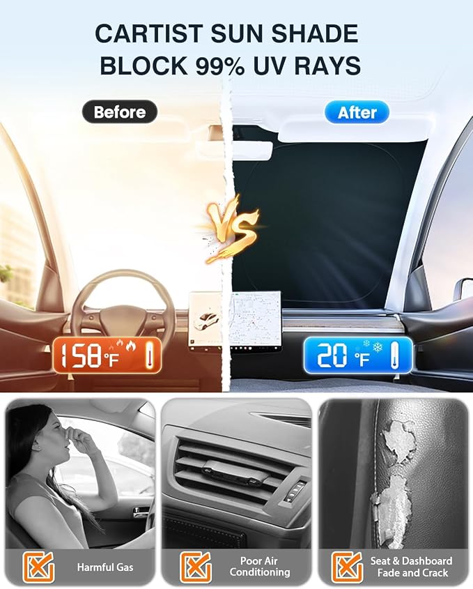 Windshield Sun Shade Custom Fit - Image 6