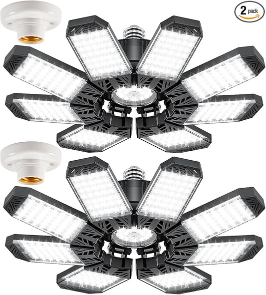 ISKYDRAW LED Garage Lights 2 Pack, 260W 26000LM Bright Shop Light by ISKYDRAW