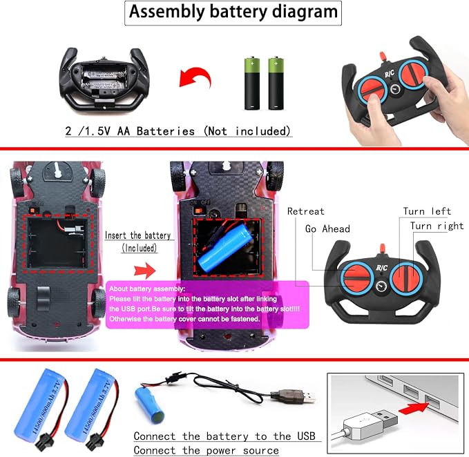 RC Cars - Remote Control Car for Kids, 2.4GHz Sport Racing Hobby Electric High - Image 7
