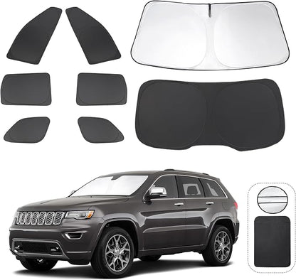 TINGLU 8PCS Window Shades for Jeep Grand Cherokee 2011-2021 Accessories Car by TINGLU