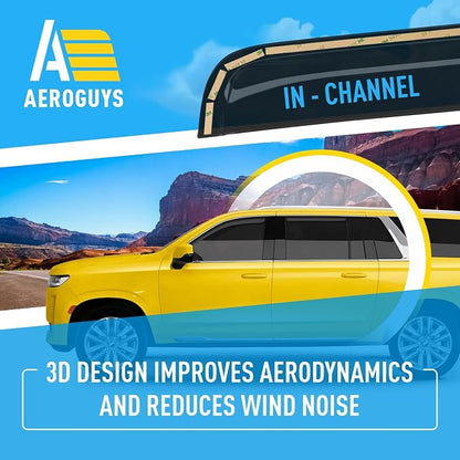 Extra Durable Window Deflectors in-Channel Window Visors Rain Guards Fit - Image 5