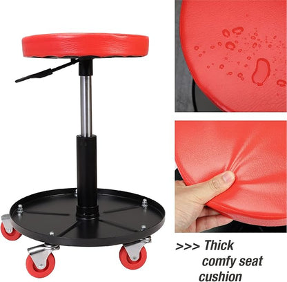 BIG RED ATRHL6201R Torin Heavy Duty Rolling Pneumatic Creeper Garage/Shop Seat: - Image 6