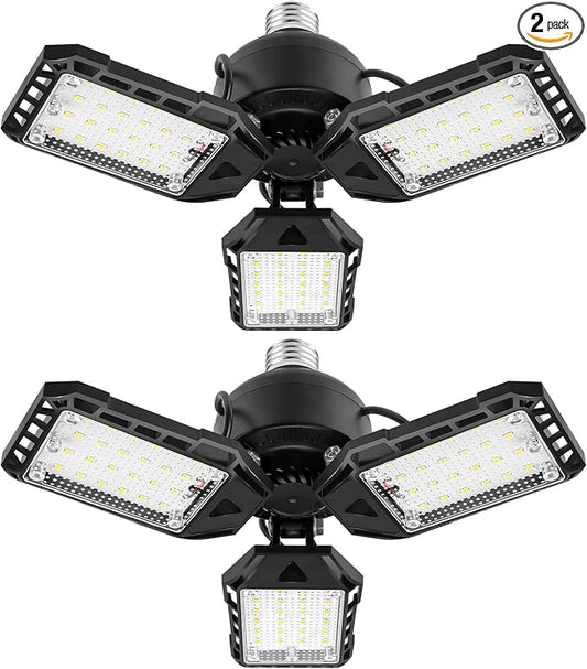 LED Garage Lights 2 Pack -80W, 8000LM 6500K Led Shop Light by Aoretic