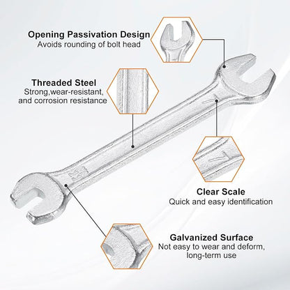 HARFINGTON 5pcs Double Open End Wrench 5.5mm x 7mm Metric 15 Degree Offset - Image 4