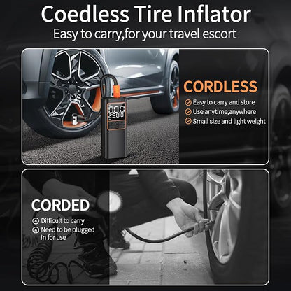 LAMONKE Tire Inflator Portable Air Compressor, 2X Faster Inflation Car Tire - Image 3