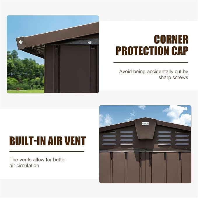 IKERY Metal Storage Shed 10' x 8' - Image 3