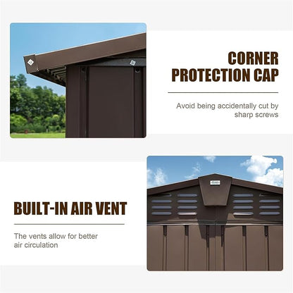 IKERY Metal Storage Shed 10' x 8' - Image 3