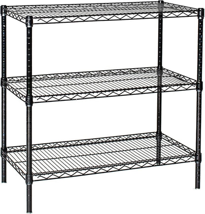 Omega 24" Deep x 30" Wide x 36" High 3 Tier Black Starter Shelving Unit by OmegaProductsCorporation