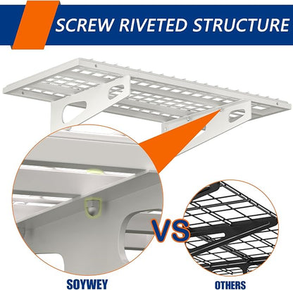 2-Pack 1.5x3FT Garage Shelving 17.7-inch-by-35.8-inch Wall Shelf Garage Storage - Image 7