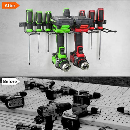 Power Tool Organizer, Cordless Drill Holder Wall Mount, Garage Tool Storage Rack - Image 4