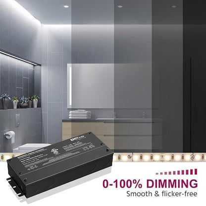 EMITEVER Dimmable Led Driver, 2 Packs 150W AC 110V-277V to DC 24V Transformer - Image 6