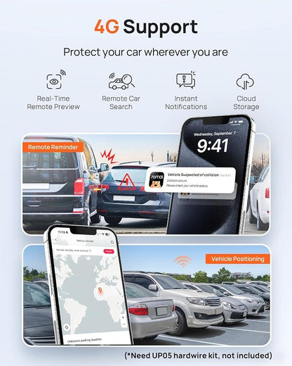 70mai Dash Cam Front and Rear A510, 1944P+1080P - Image 3