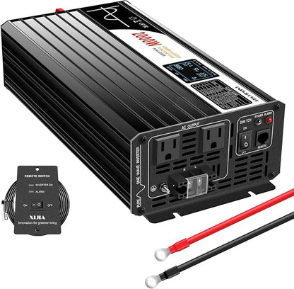 Xijia 2000W Pure sine Wave Power Inverter dc 12v to 110v/120V ac 60HZ by XIJIA