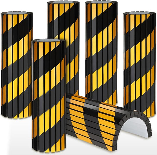 6 Pcs Garage Wall Protector Garage Pole Padding Wall Bumpers Guards Reflective by Datanly