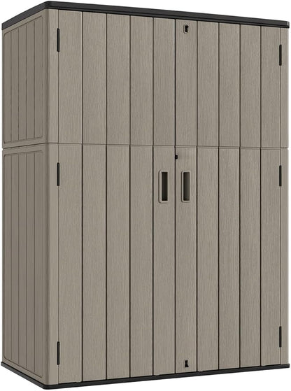 KINYING Outdoor Vertical Storage Shed, 57 Cu.ft Outdoor Storage Cabinet by KINYING