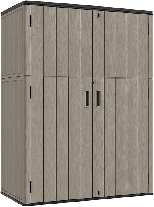 KINYING Outdoor Vertical Storage Shed, 57 Cu.ft Outdoor Storage Cabinet by KINYING