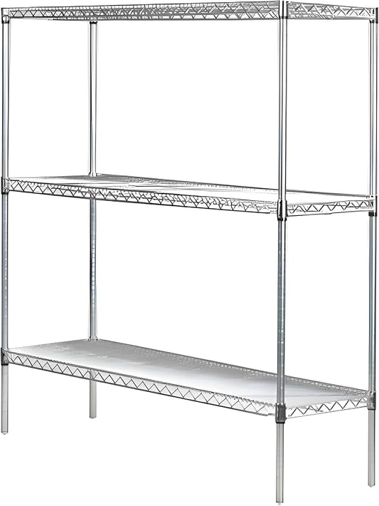 Omega 24" Deep x 30" Wide x 36" High 3 Tier Chrome Starter Shelving Unit by OmegaProductsCorporation