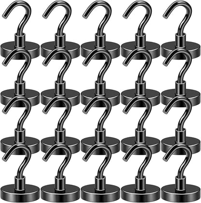 DIYMAG Black Magnetic Hooks, 80 LB Heavy Duty Strong Magnet by DIYMAG