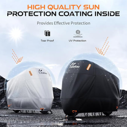 Motorcycle Cover Waterproof Outdoor, 300D Heavy Duty, UV & Rain Resistant - Image 4