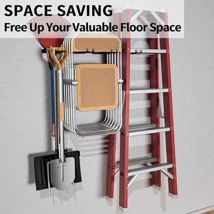 YYR Folding Chair Storage Rack, Garden Tool & Foldable Chairs Organizer Hangers - Image 3