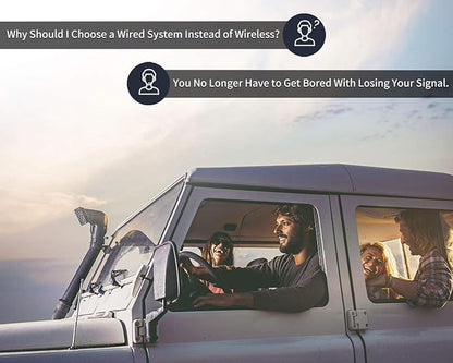 Fookoo HD 1080P 7" Wired Backup Camera System, 7-inch Quad Split Screen Monitor - Image 8
