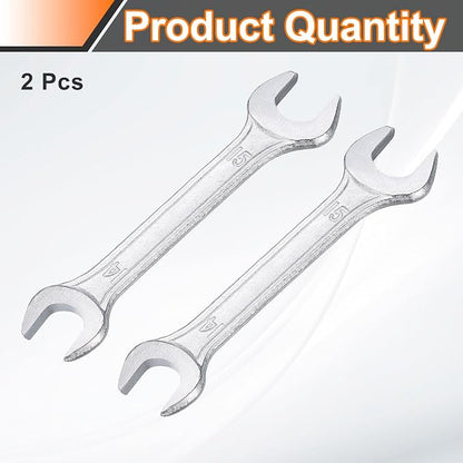 HARFINGTON 2pcs Double Open End Wrench 14mm x 15mm Metric 15 Degree Offset - Image 3