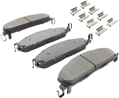 Premium Semi-Metallic Rear Brake Pads Compatible - Image 2