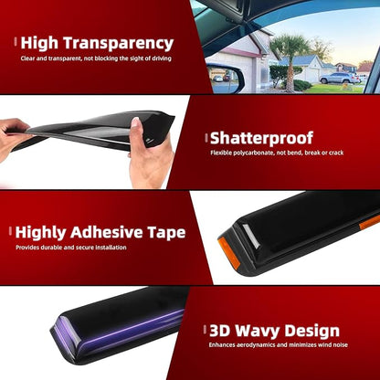 in-Channel Rain Guards Fit for Nissan Altima 2019 2020 2021 2022 2023 2024 2025 - Image 4