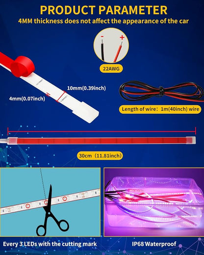 Boat Led Strip Light, 12V Waterproof Marine Boat Interior Courtesy Deck - Image 2