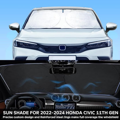Sunshade for Honda Civic 2022-2025 2026 Sun Shade, Front Window Sun Visor - Image 3