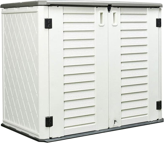 ADDOK Horizontal Storage Shed Weather Resistance, Large Outdoor Storage Cabinet by ADDOK