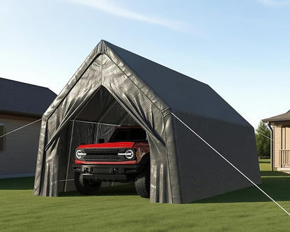 13 x 24 FT Carport, Heavy Duty Car Port Outdoor UV Garage - Image 7