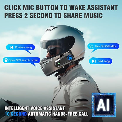 Motorcycle Helmet Bluetooth Headset, Intercom/Hands-Free - Image 8