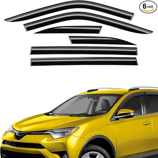 Extra Durable Window Deflectors Tape-On Window Visors Rain Guards Fit by AEROGUYSCustomfitrainguard