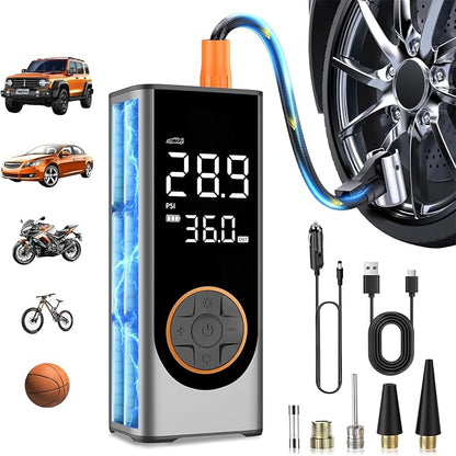 Tire Inflator Portable Air Compressor, 150PSI Cordless Air Pump by Unknown