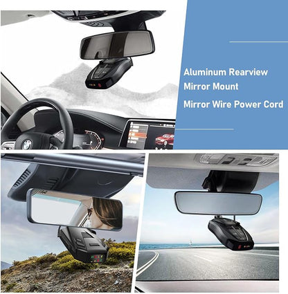Radar Detector Mount, Rearview Mirror Rod Radar Mounting Bracket+Rearview - Image 2