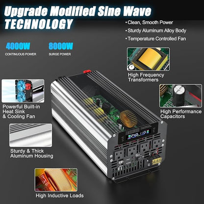 5000W Power Inverter 24V to 110V/120V DC to AC - Image 5