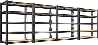 REIBII 2020LBS Storage Shelves 5 Tier Garage Shelving Heavy Duty Adjustable by REIBII