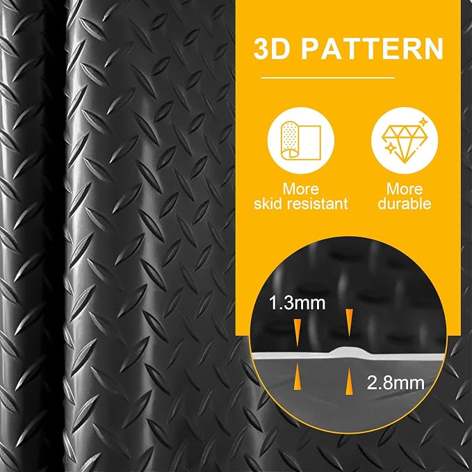 7.5x20 FT Garage Floor Mat, 2.8mm Thickened Flooring Roll - Image 3