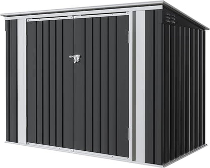 Greesum 5.8x3.3 FT Outdoor Storage Shed Metal Garbage Shed by BuynowfromGreesum