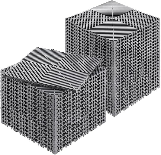 VEVOR Interlocking Drainage Mat, 12” x 12” Modular Interlocking Cushion by VEVOR