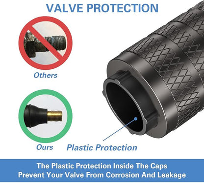 CKAuto Tire Valve Stem Caps, Anodized Aluminum Tire Valve Cap Set, Corrosion - Image 3