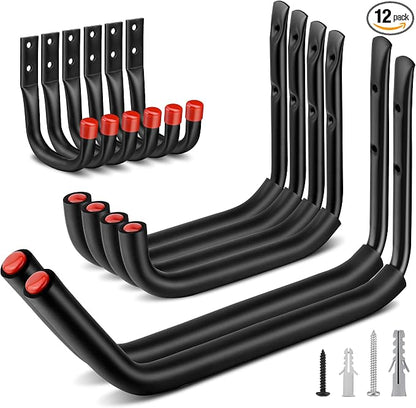 Nacial 12 Pack Garage Hooks Heavy Duty, 100LBS Capacity Garage Hooks by NacialPromise-Consumersfirstalways