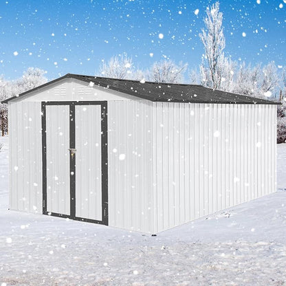 12 x 10 FT Metal Garden Shed, Outdoor Storage Shed - Image 6