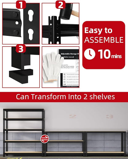 PrimeZone Heavy Duty Garage Storage Shelves - Image 8