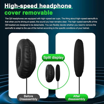 Mesh 3.0 Motorcycle Bluetooth Headset, 6 Riders Group V5.1 Helmet Bluetooth - Image 4