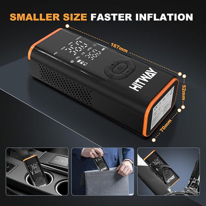 HITWAY Portable Electric Inflator Pump Supports up to 150PSI, fast inflation - Image 6
